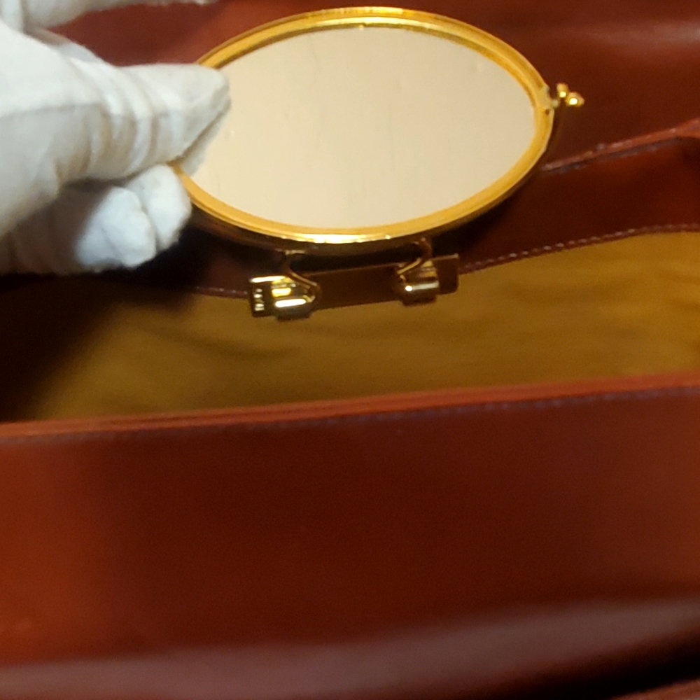 Lou Taylor Vintage 70s Shoulder Bag Italian Made With Mirror - Picture 10 of 16